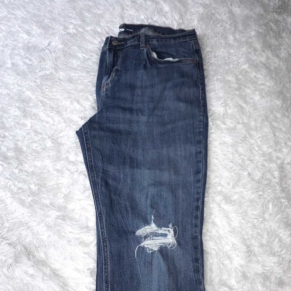 Old Navy Women’s Boyfriend Distressed Cuffed Jeans